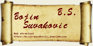 Bojin Šuvaković vizit kartica
